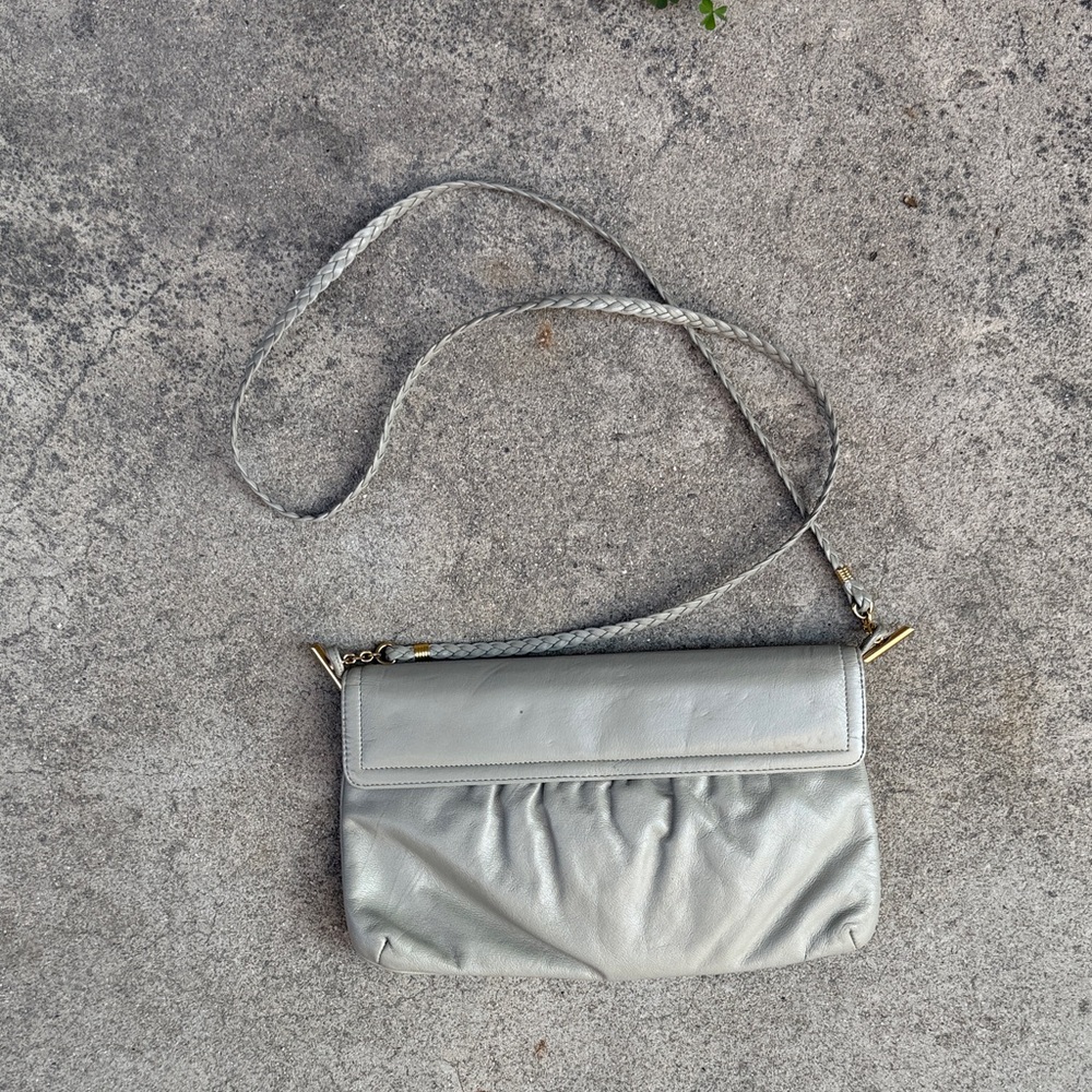 Vintage, Silver Leather, Rectangular Shape - image 1